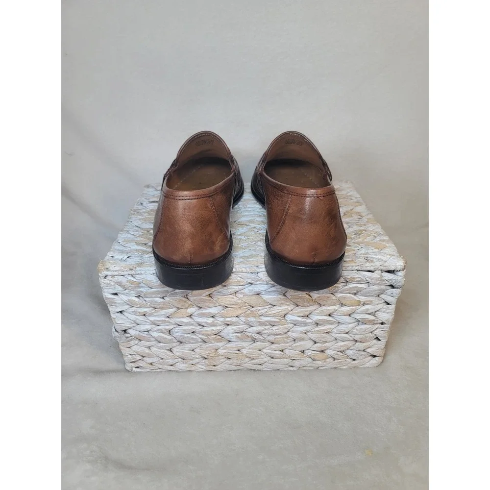 Florsheim Mens Berkley Tassel Loafers Brown Leather Slip On Dress Shoes 11 D